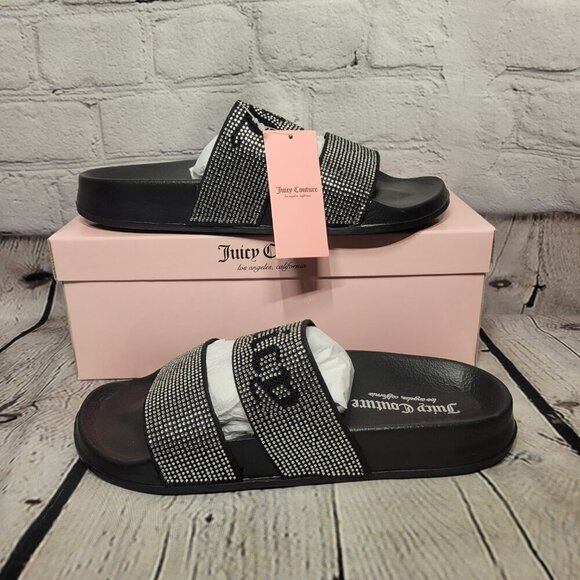 Juicy Couture Winx Embellished Double Strap Slide Sandal - Picture 3 of 6